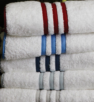 Matouk Newport Bath Towels Stack of Colors - Fig Linens