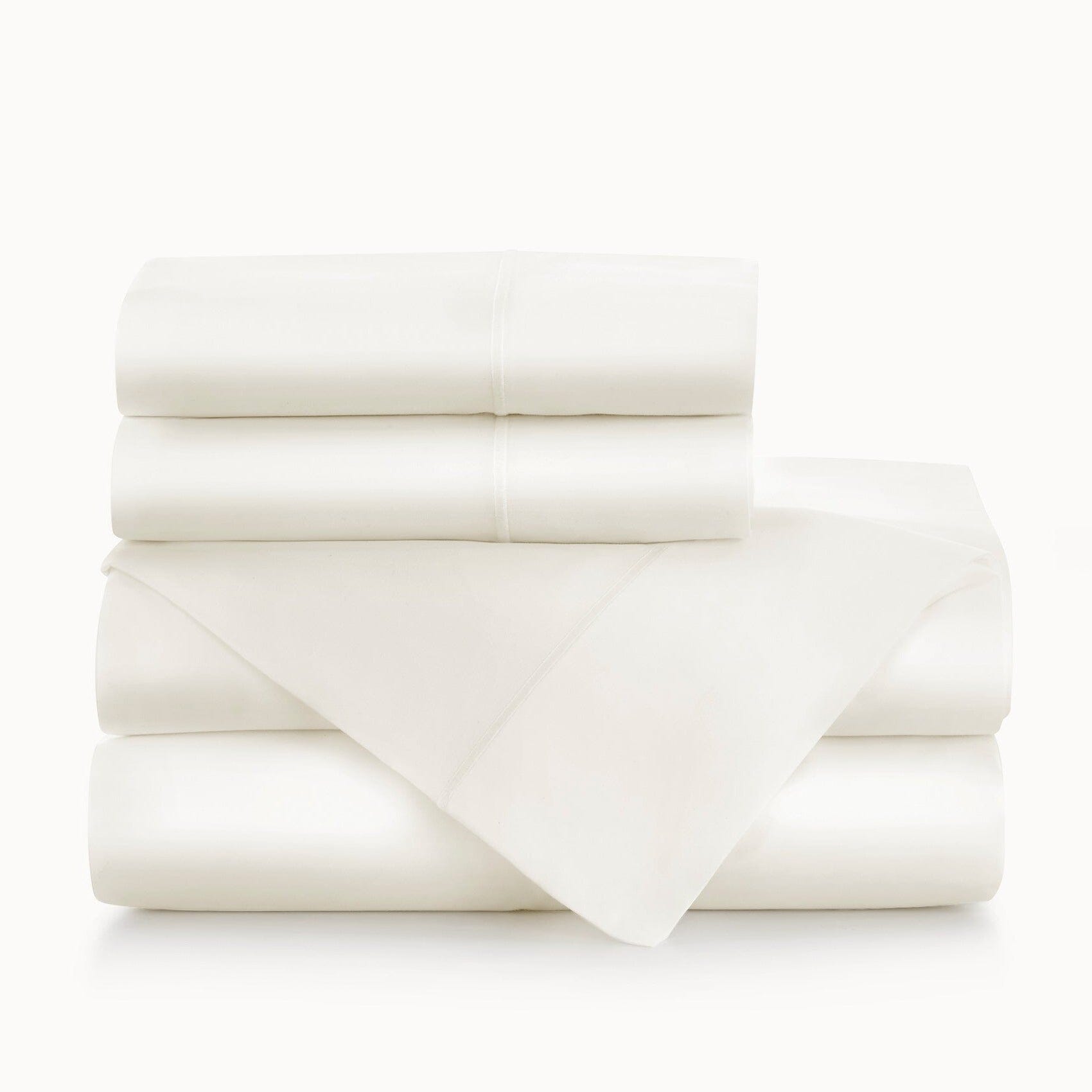 Ivory Cotton Bedding - Soprano Sateen - Peacock Alley Fine Linens at Fig Linens and Home