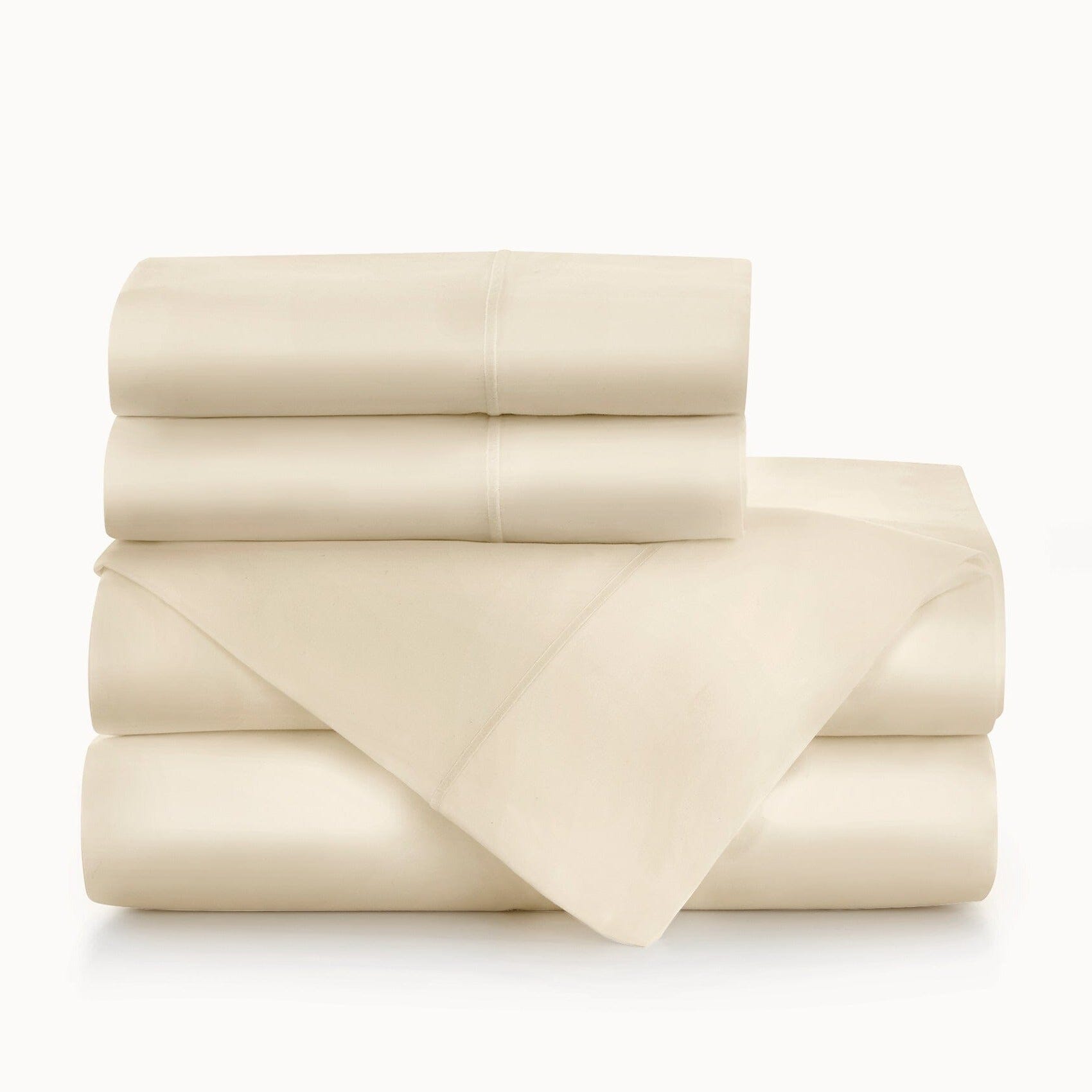Stack of Bedding - Soprano Linen Bedding - Peacock Alley Cotton Sateen at Fig Linens and Home
