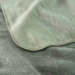 Alta Blanket in Basil with Reverse Detail | Peacock Alley Blankets at Fig Linens and Home
