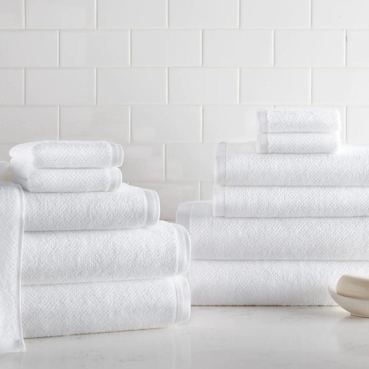 Peacock Alley Bath Towels | Jubilee Towels in White Cotton Terry
