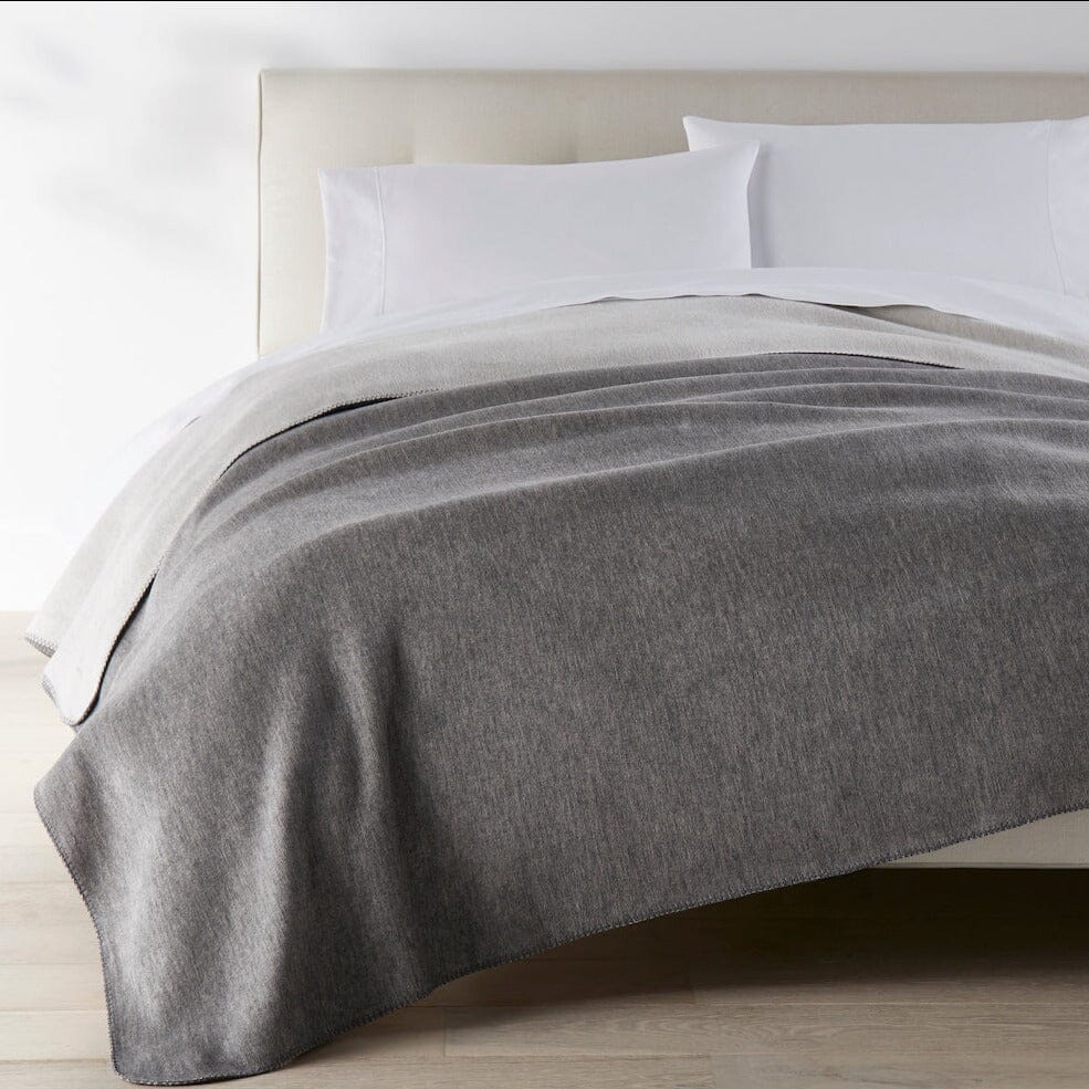 Alta Blanket in Gray - Peacock Alley Blankets at Fig Linens and Home