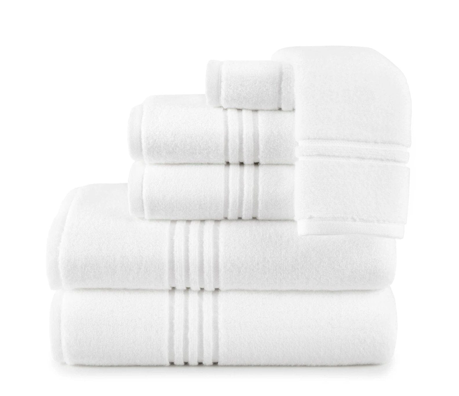 Set of 12 Towels - Peacock Alley Chelsea White Bath Towels | Fig Linens and Home