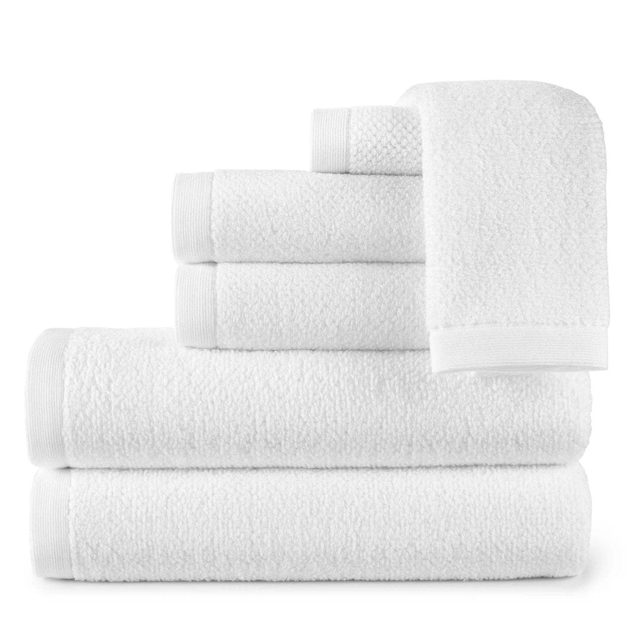 Set of Towels - Peacock Alley Jubilee White Color Towels at Fig Linens and Home