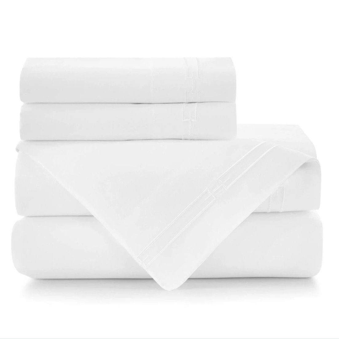 Peacock Alley Stanza Sheet Set in White | Fig Linens