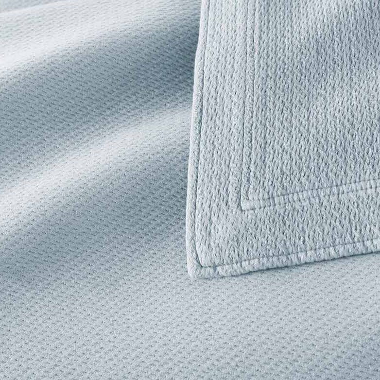 Peacock Alley Fabric Detail - Angie Blue Stonewashed Matelassé - Fig Linens and Home