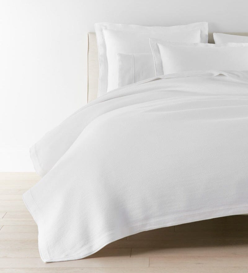 Angie White Stonewashed Matelassé Coverlet | Peacock Alley at Fig Linens and Home