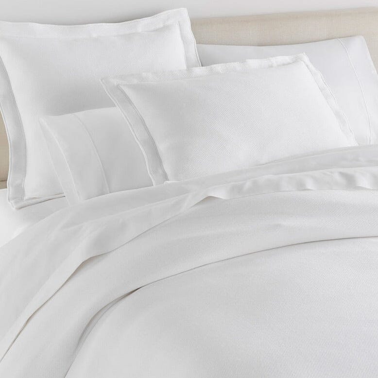 Angie White Stonewashed Matelassé Coverlet | Peacock Alley at Fig Linens and Home