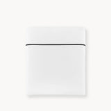 Percale Flat Sheet - Boutique Cotton Bedding with Black Embroidery - Peacock Alley