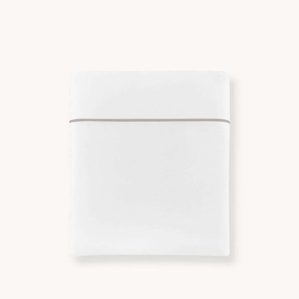 Percale Flat Sheet - Boutique Cotton Bedding with Driftwood Embroidery - Peacock Alley