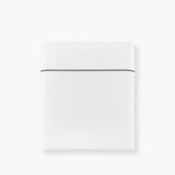 Percale Flat Sheet - Boutique Cotton Bedding with Graphite Embroidery - Peacock Alley