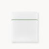 Percale Flat Sheet - Boutique Cotton Bedding with Green Embroidery - Peacock Alley