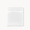 Percale Flat Sheet - Boutique Cotton Bedding with Indigo Embroidery - Peacock Alley