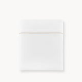 Percale Flat Sheet - Boutique Cotton Bedding with Linen Embroidery - Peacock Alley