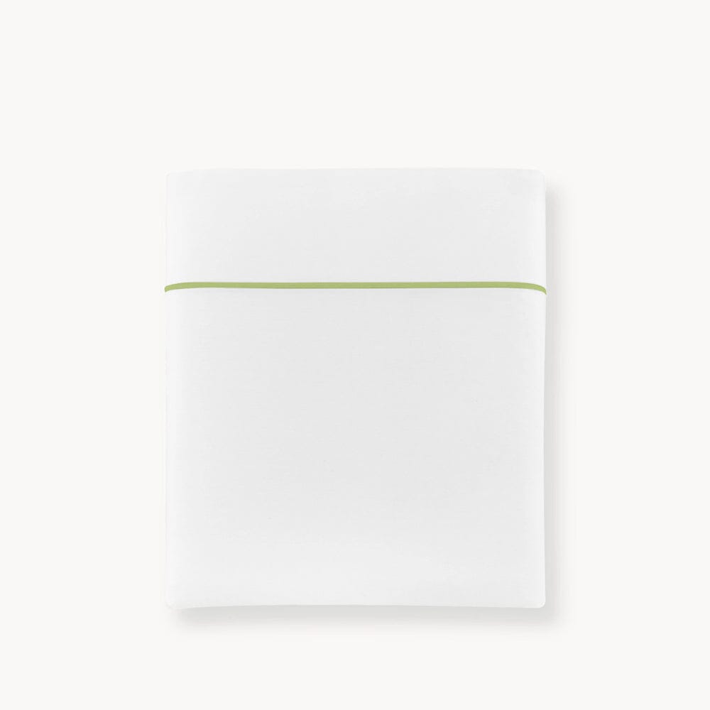 Percale Flat Sheet - Boutique Cotton Bedding with Meadow Embroidery - Peacock Alley