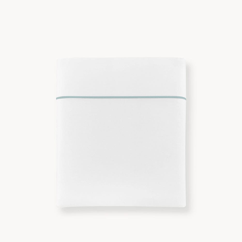 Percale Flat Sheet - Boutique Cotton Bedding with Mist Embroidery - Peacock Alley