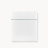 Percale Flat Sheet - Boutique Cotton Bedding with Mist Embroidery - Peacock Alley