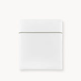 Percale Flat Sheet - Boutique Cotton Bedding with Platinum Embroidery - Peacock Alley