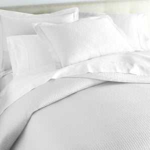 Hamilton White Quilted Coverlet and Pillow Shams | Peacock Alley Blanket Covers