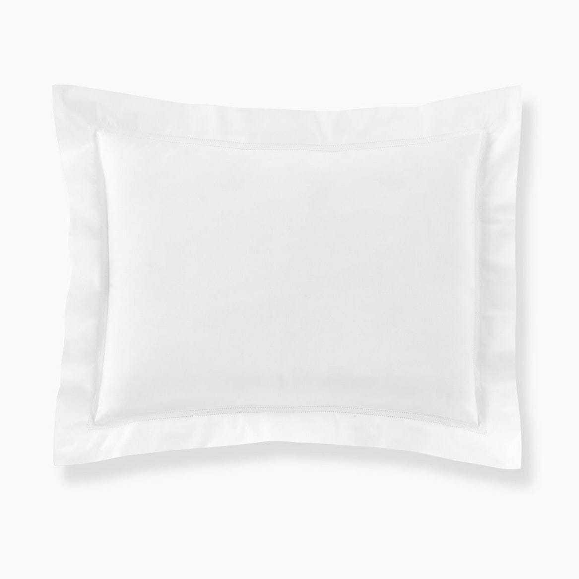 Pillow Sham in White | Lyric Cotton Percale by Peacock Alley | Luxury Bedding at Fig Linens and Home