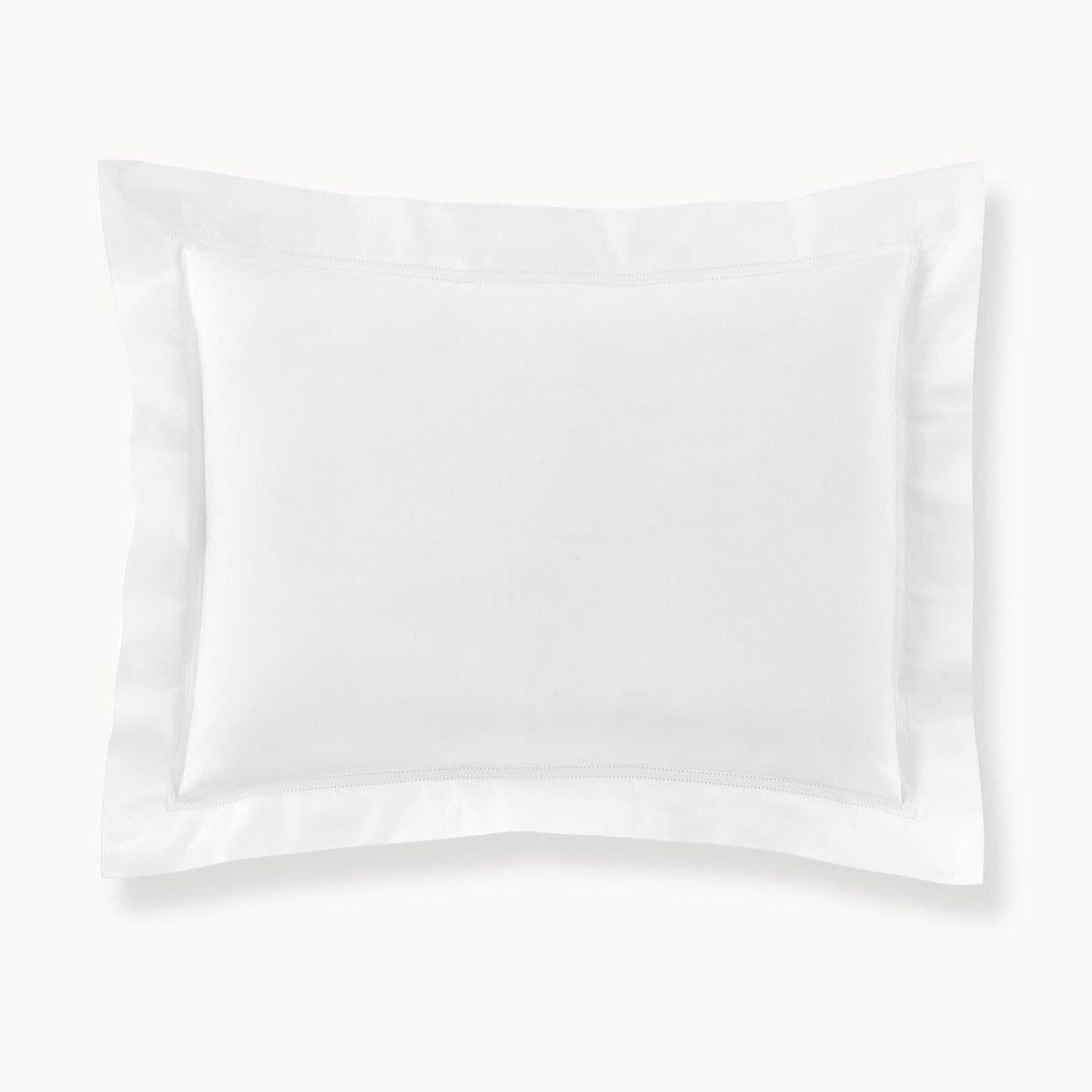 Pillow Sham in White | Lyric Cotton Percale by Peacock Alley | Luxury Bedding at Fig Linens and Home