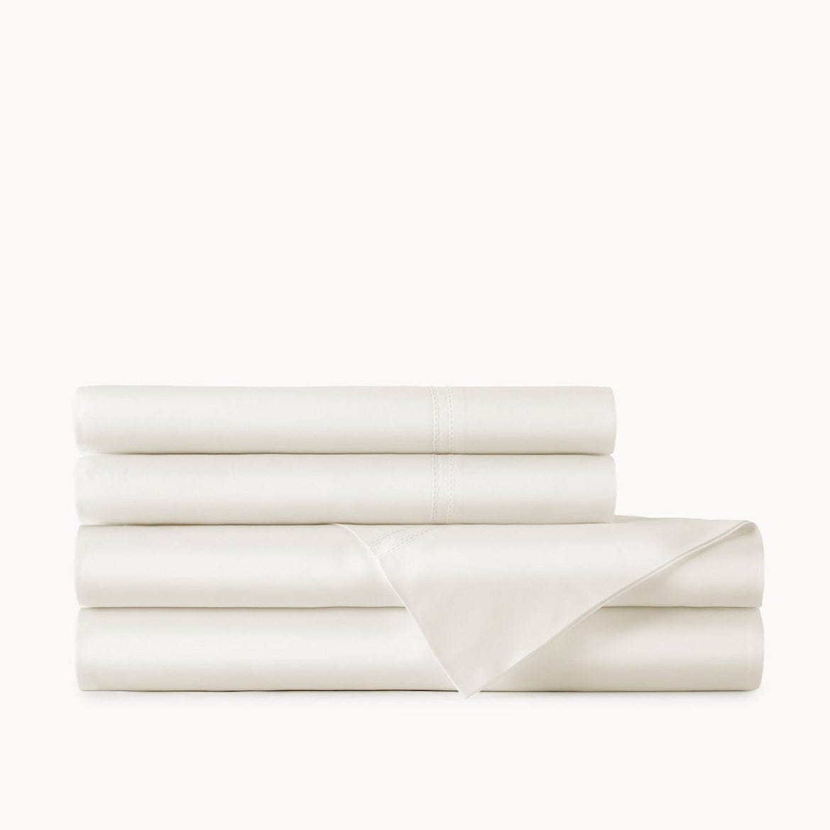 Luxury Bed Sheets - Peacock Alley Percale Cotton Bedding | Lyric Ivory at Fig Linens and Home