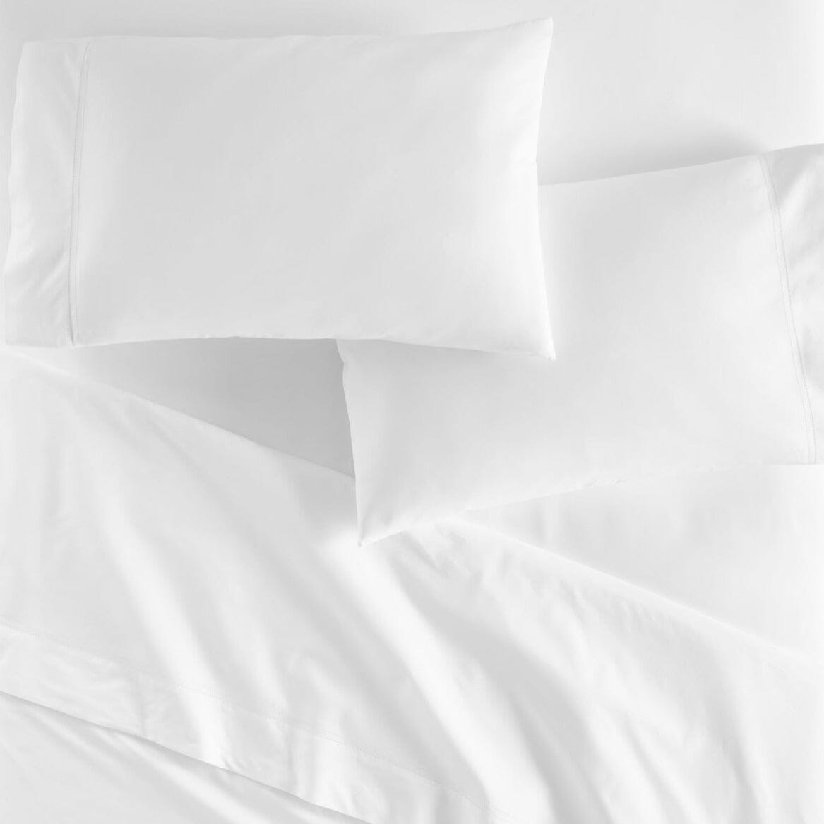 Pillow Shams in Lyric Cotton Percale White | Peacock Alley Bedding at Fig Linens and Home