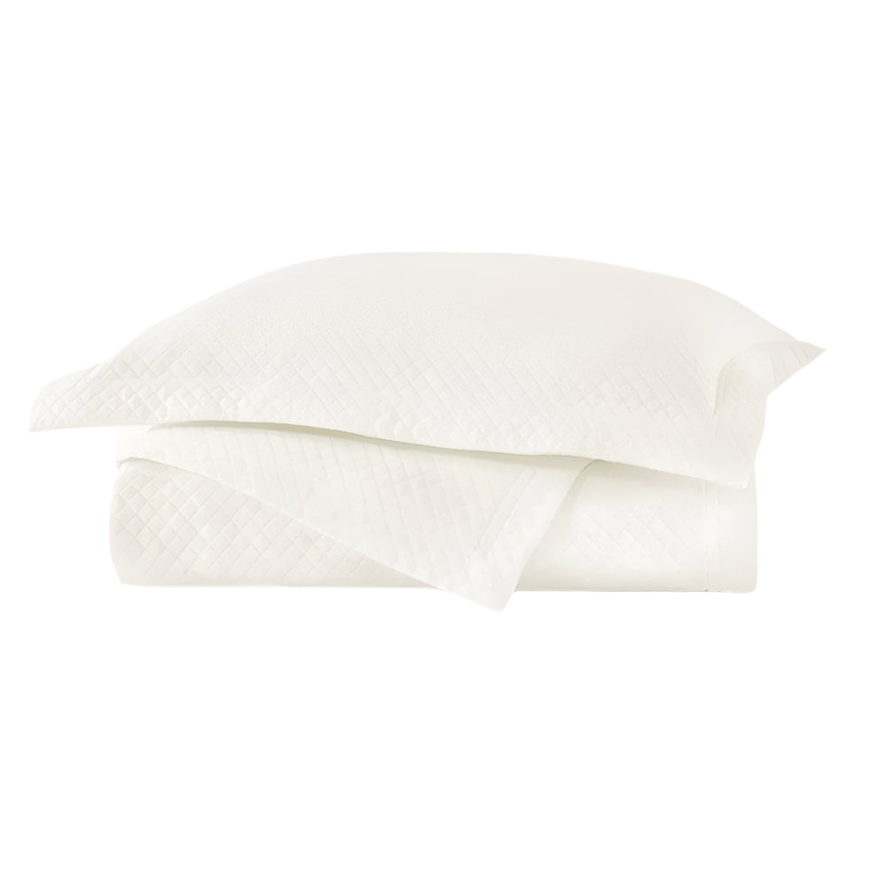 Peacock alley matelasse - oxford ivory coverlet at fig linens and home