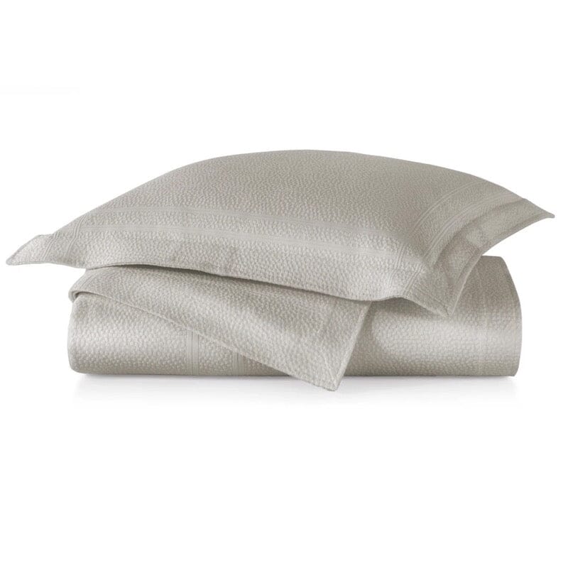 Montauk Platinum Matelassé Coverlet & Shams | Peacock Alley Bedding at Fig Linens and Home