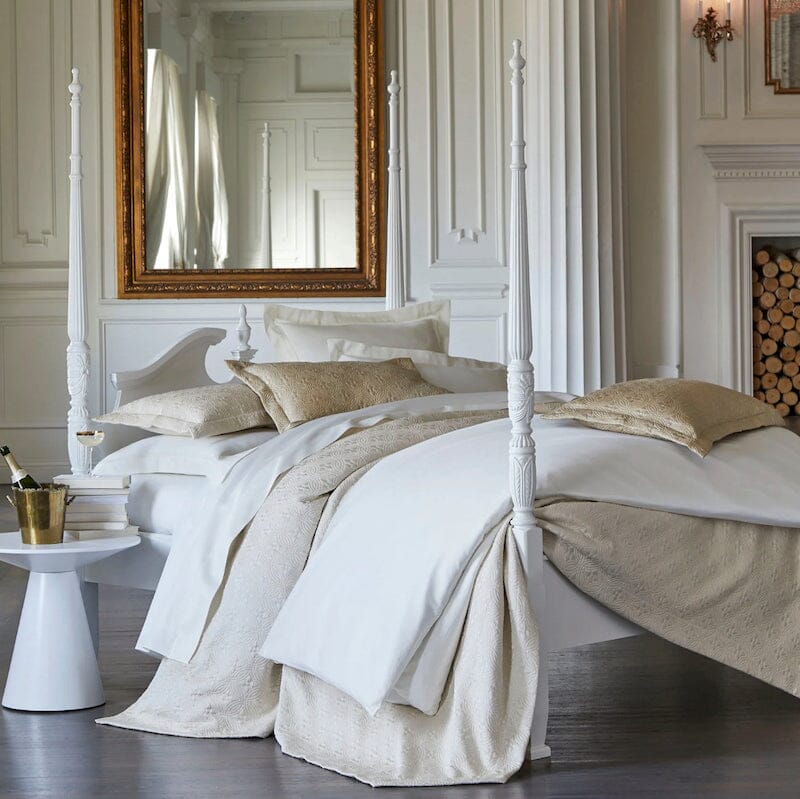 Virtuoso Sateen White Duvet Covers and Bed Sheets  | Peacock Alley Bedding at Fig Linens and Home