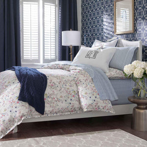 Chloe Floral Bedding by Peacock Alley with Navy | Fig Linens and Home