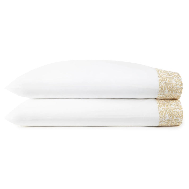 Peacock Alley Pillowcases - Fern Cuff Honey Yellow | Fig Linens and Home