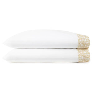 Peacock Alley Pillowcases - Fern Cuff Honey Yellow | Fig Linens and Home