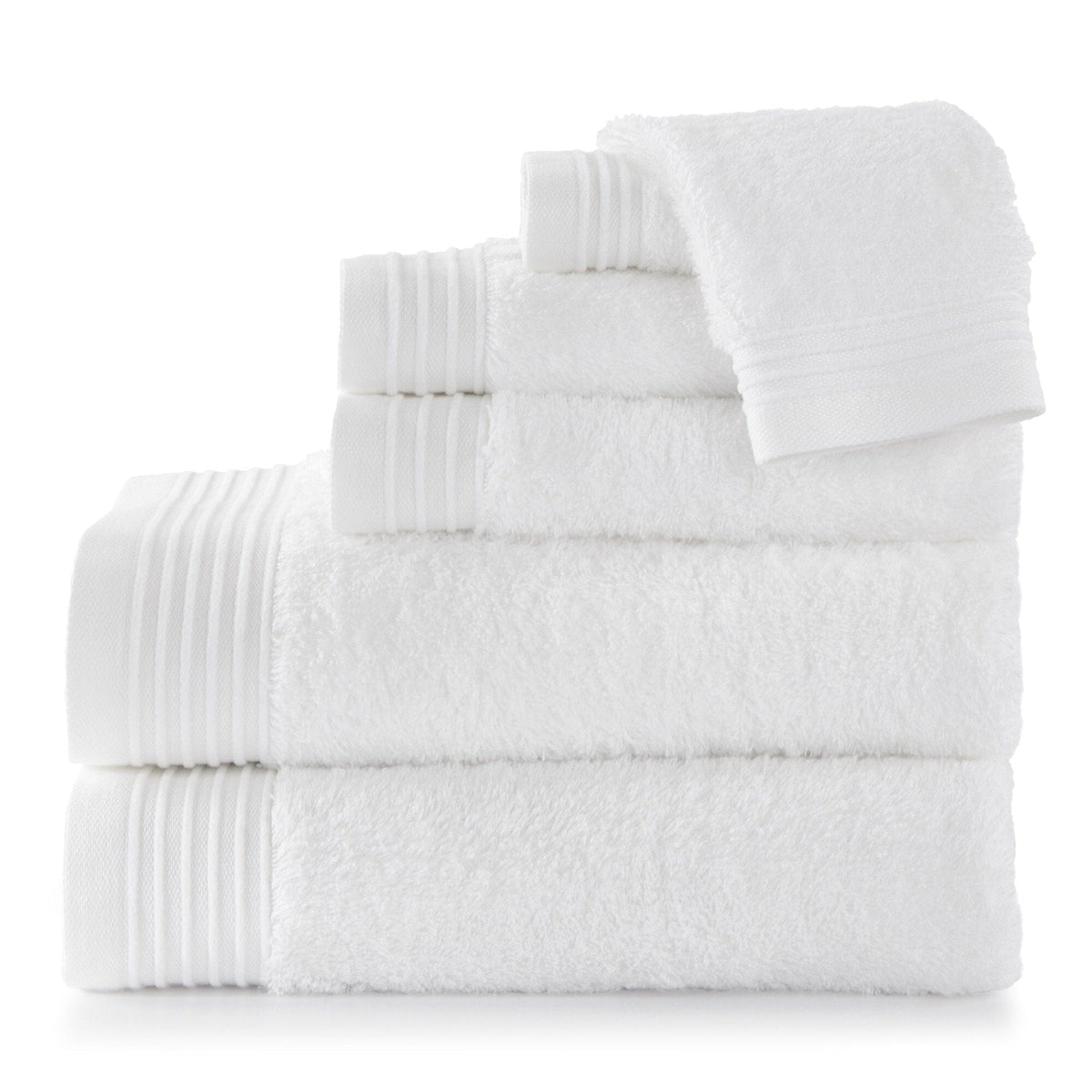 Bamboo White Bath Towel 6 Piece Sets | Peacock Alley at Fig Linens and Home