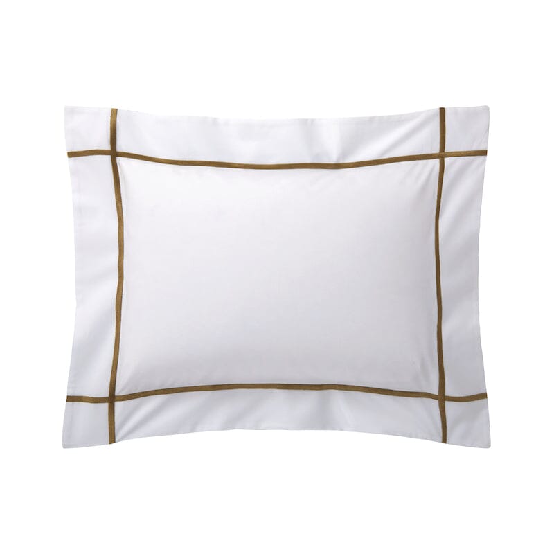 Yves Delorme Bedding | Athena Bronze Boudoir Sham at Fig Linens and Home - Organic