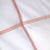 Closeup - Athena Sham Corner Detail in Poudre | Yves Delorme Organic Fine Linens
