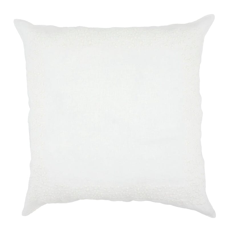 Traditions Linens Pillow Sham - Piper Washed Linen Bedding in Ivory with Embroidery - TL at Home
