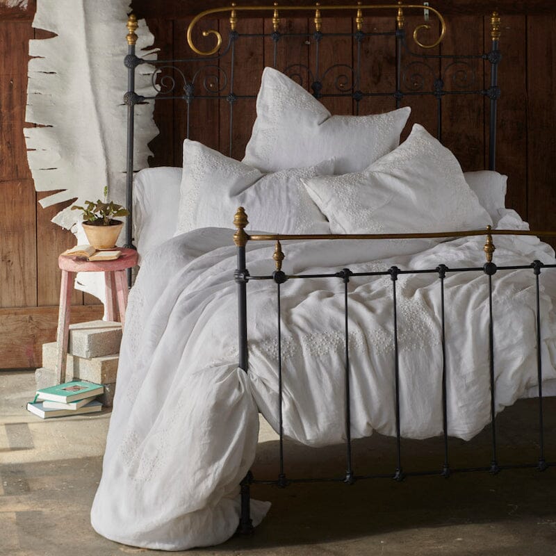 Traditions Linens - Piper Washed Linen Ivory Bedding - TL at Home Duvets - Fig Linens and Home