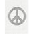Silver Peace Sign Linen Guest Towels (Set of 2) | Fig Linens