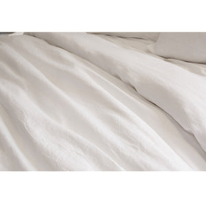 fig linens - pom pom at home - white linen duvet