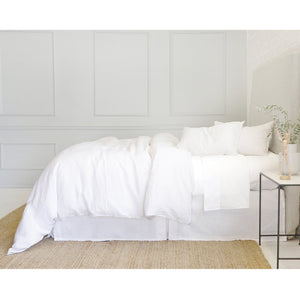 fig linens - pom pom at home - white linen bedding