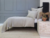 Coverlet Side View - Pom Pom at Home Chatham Natural Cotton Matelassé at Fig Linens and Home