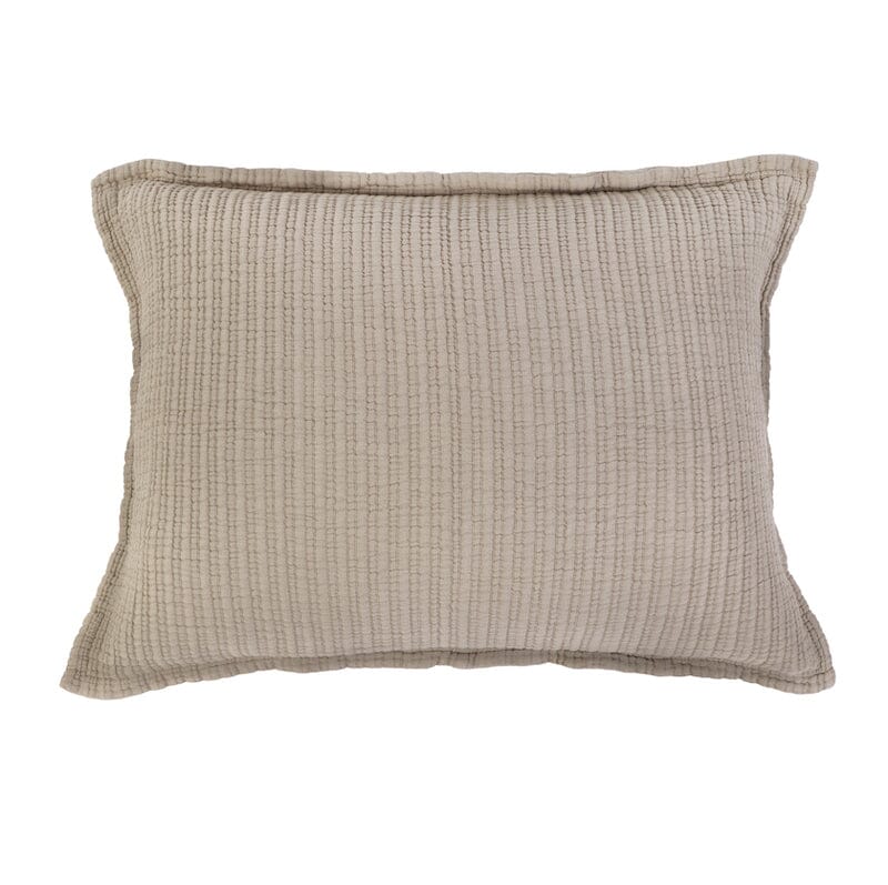 Standard Pillow Sham - Pom Pom at Home Chatham Natural Cotton Matelassé at Fig Linens and Home