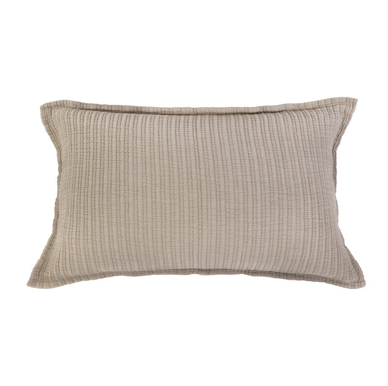 King Pillow Sham - Pom Pom at Home Chatham Natural Cotton Matelassé at Fig Linens and Home