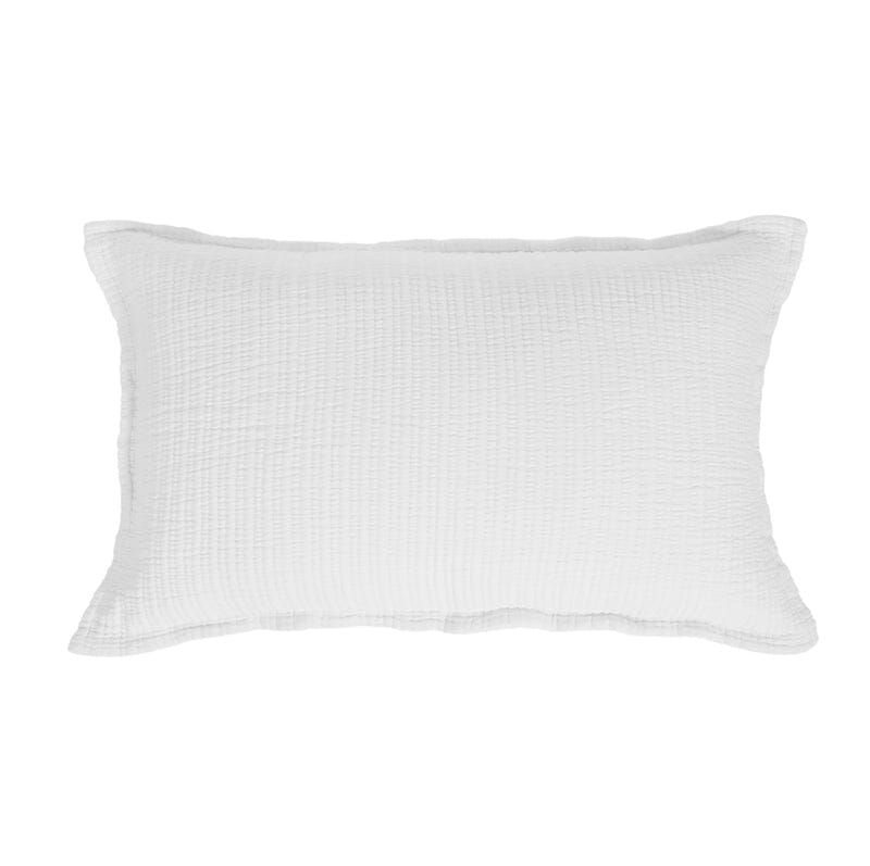 King Pillow Sham  - Chatham White Matelasse by Pom Pom at Home - Fig Linens and Home