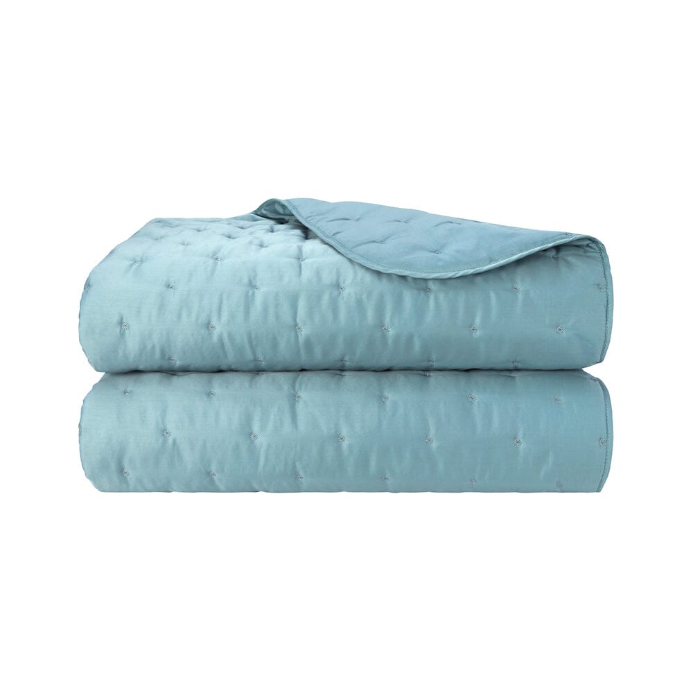 Yves Delorme Triomphe Quilt in Fjord Blue | Fig Linens and Home Luxury Bedding - View 1
