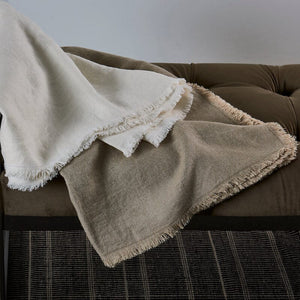 Traditions Linens Blanket - Rustic Linen Throws by TL at Home - Fig Linens and Home
