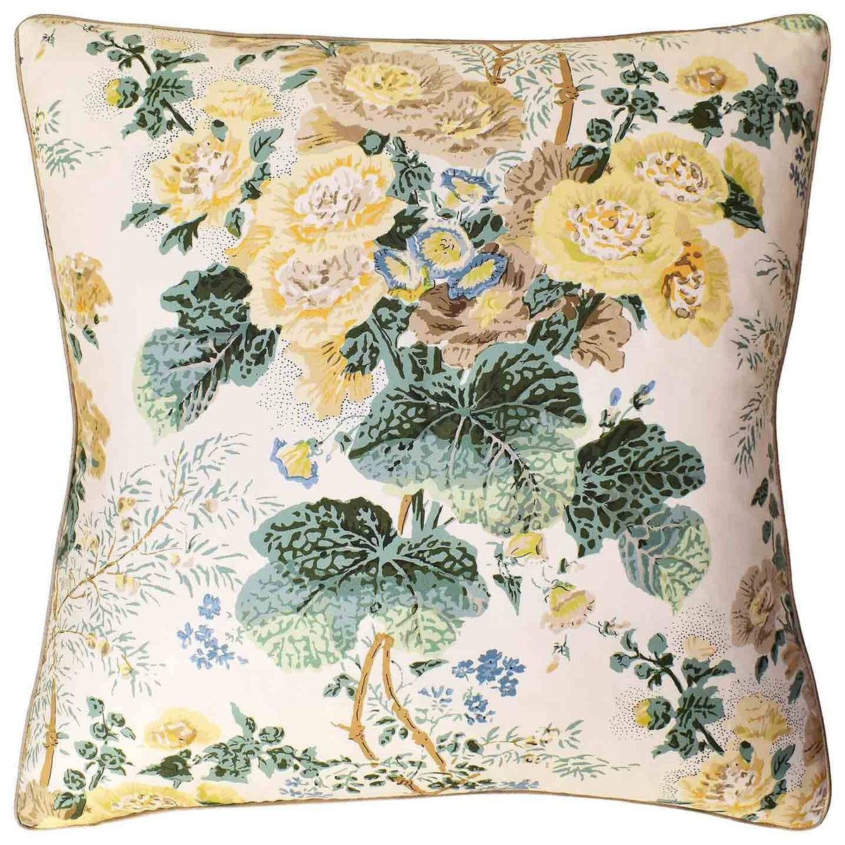 Althea Print Citron Decorative Throw Pillow Ryan Studio - Lee Jofa Fabric