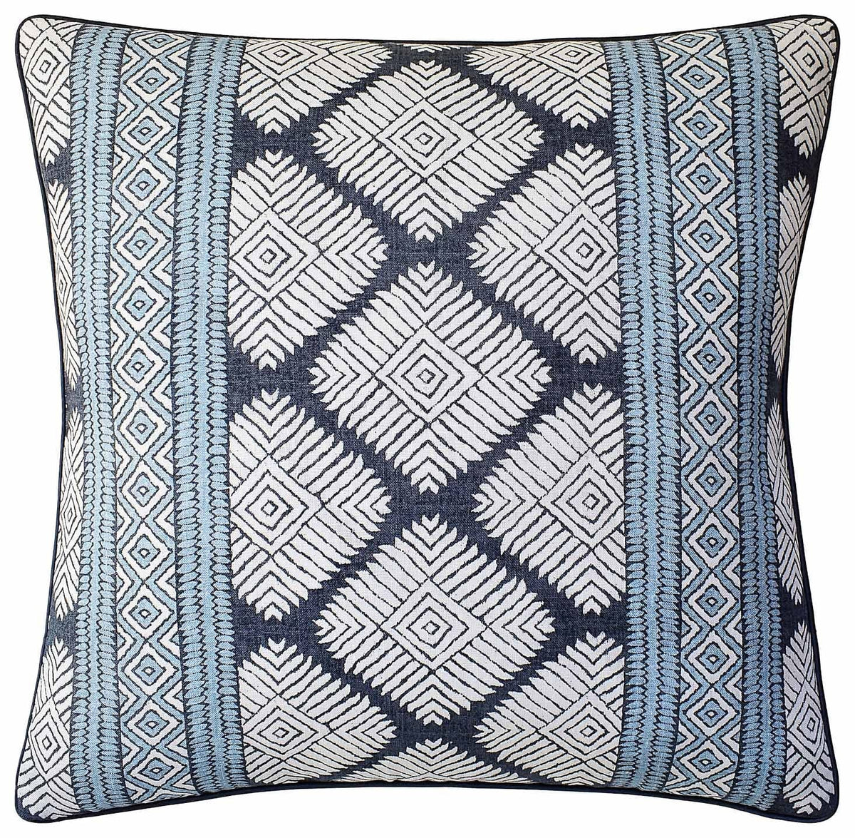 Austin Black and Mineral Blue Decorative Pillow | Ryan Studio Throw Pillow at Fig Linens and Home