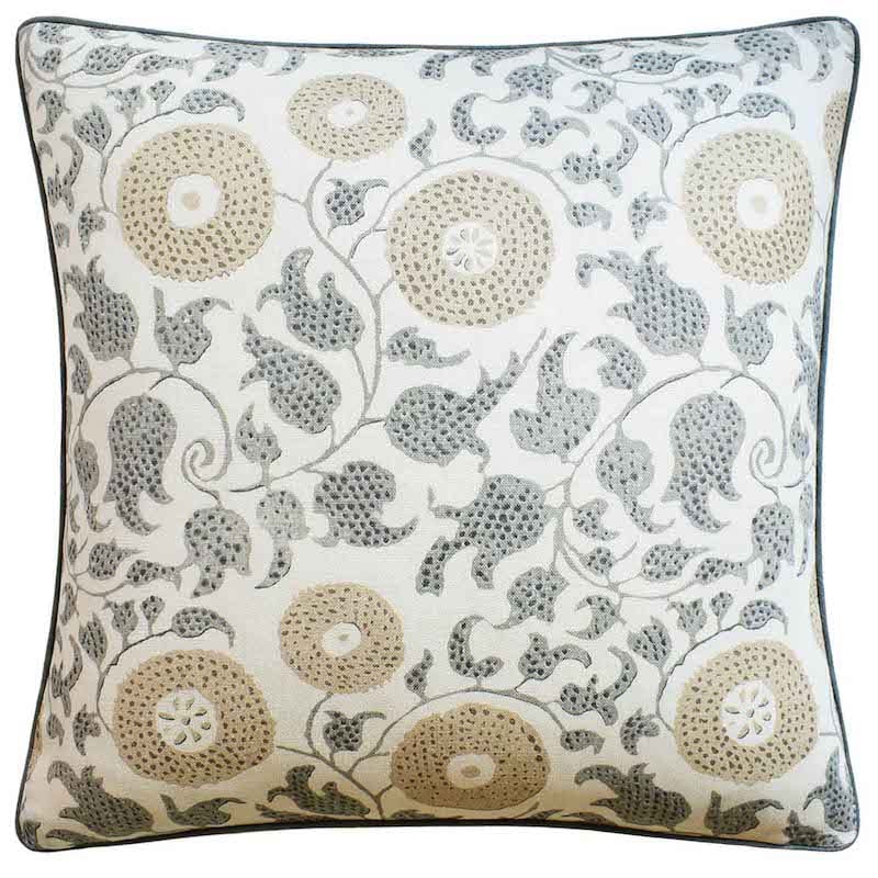 Eldora Print Flax Throw Pillow by Ryan Studio - Fig Linens and Home